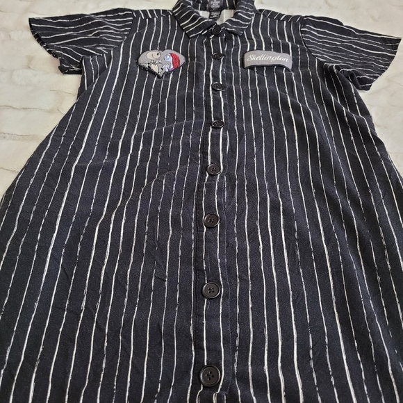 Disney Womens Size Medium The Nightmare Before Christmas Pinstripe Dress - Picture 7 of 9